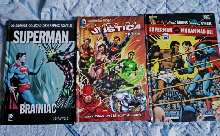HQs Superman, Liga da Justiça a Origem,Superman vs Muhammadi Ali