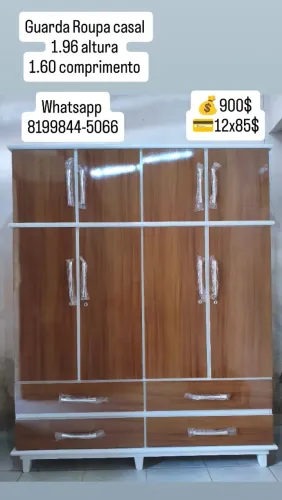 Guarda roupa Casal novos com frete grátis só aqui 