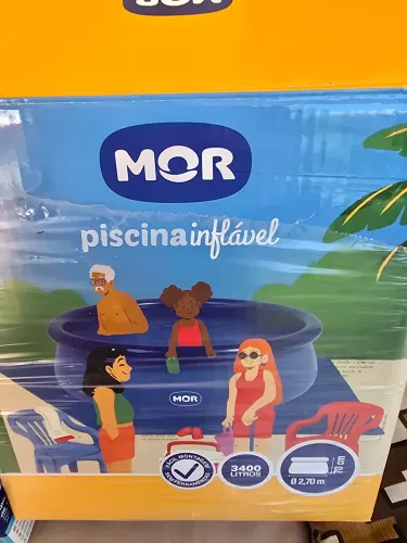 Combo Piscina Inflável Redonda Splash Fun de 3.4L + Capa + Bomba de encher + Kit limpeza