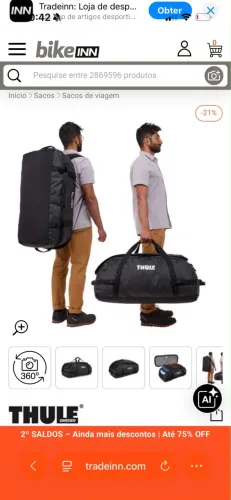 Mala de viagem Thule - 130 litros