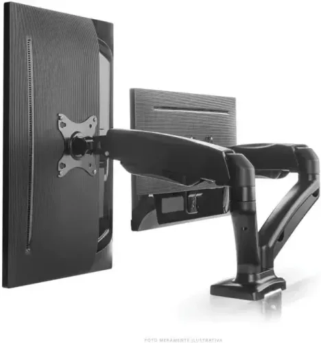 Suporte Dois Monitores Vesa 13 Até 27 A Gás De Mesa Sm-341b Vinik