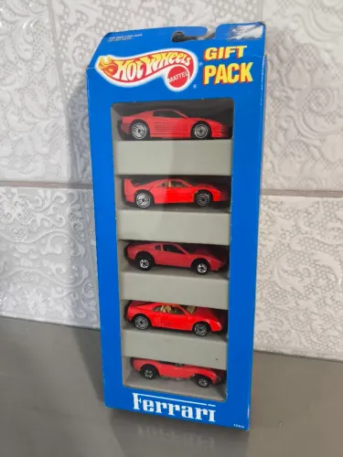 Pack Hot Wheels FERRARI Todo Vermelho 12405 1993 F40 348 308 250 5 Carrinhos Lacrados
