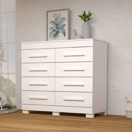 Quarto cômoda 8 gavetas 