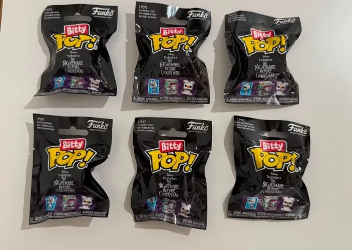 6 Un Funko Bitty Pop Nightmare Before Christmas O Estranho Mundo de Jack Mystery Figure