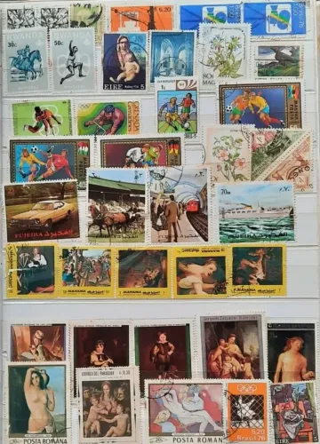 Selos Coleção Com 490 Futebol Arte Navio Avião Carro Animais<br>Animais Carr