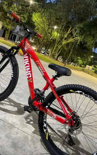 Bicicleta vinkingx aro 25, cor vermelha