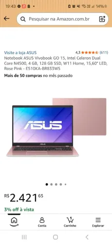 Notbook novo na caixa