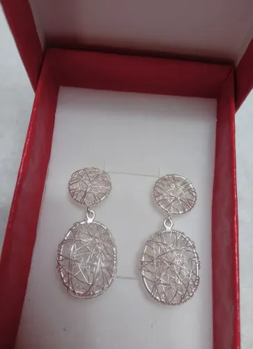 Brincos de prata legítima 