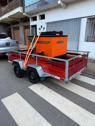 Hidrossemeadora Verdetec VTEC-500 500L + Carretinha Reboque 0 km | Apenas 6 Horas de Uso