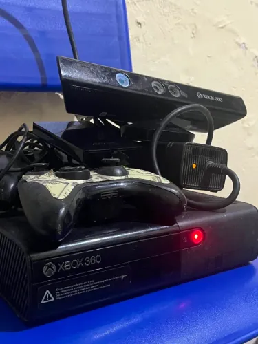 Xbox 360 super slim controle Kinect fonte hd 250gb