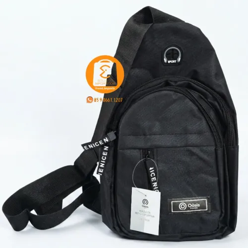 Mochila Bolsa de Ombro Transversal, Pochete Impermeável Unissex 