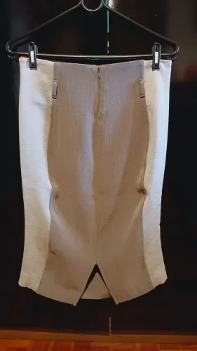 Saia social longa cinza 