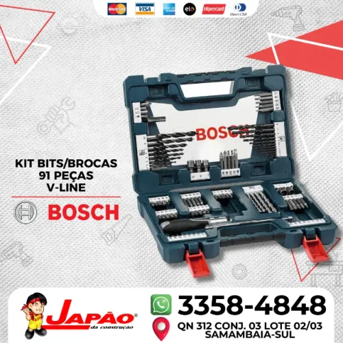 Kit Bits/Brocas 91Pcs V-Line Bosch