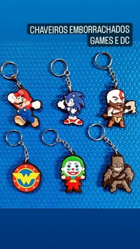 CHAVEIROS EMBORRACHADOS GAMES E DC