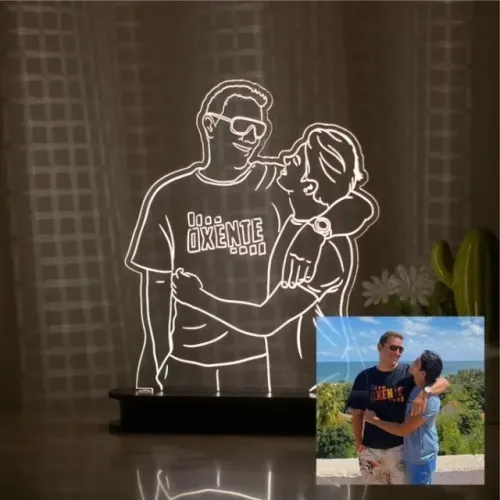  Luminária Personalizada com Sua Foto - Desenho 