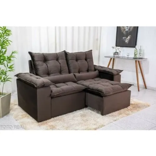 SOFÁ RETRÁTIL RECLINÁVEL TEX VELUDO D28!!! R2735u