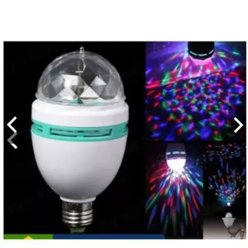 Lâmpada de led rotativa festa