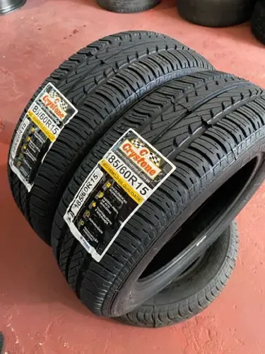 02 pneus 185/60r15 remolde novo Crystone