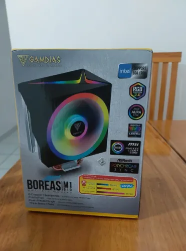 Cooler Processador Gamdias Boreas M1 610-120mm, RGB, Intel + AMD