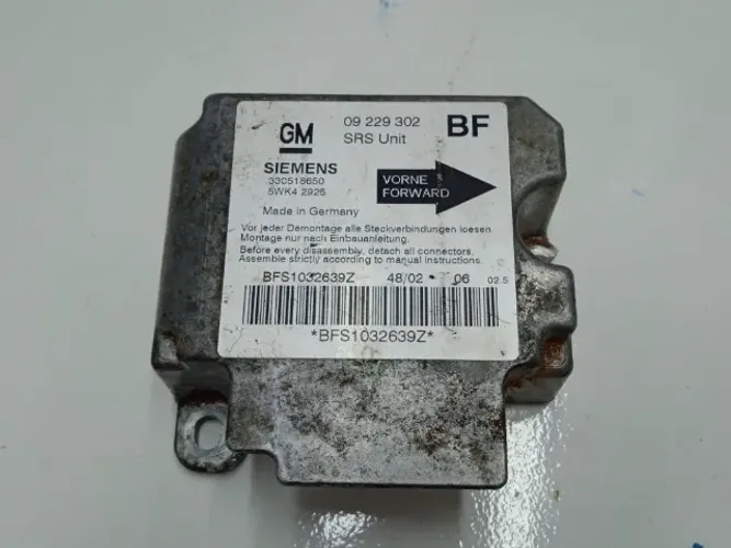12107 Módulo De Airbag Chevrolet Vectra Astra 1999 a 2011 09229302