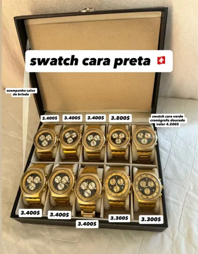Swatch cara preta e 007