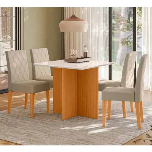 MESA 90X90 COM VIDRO...