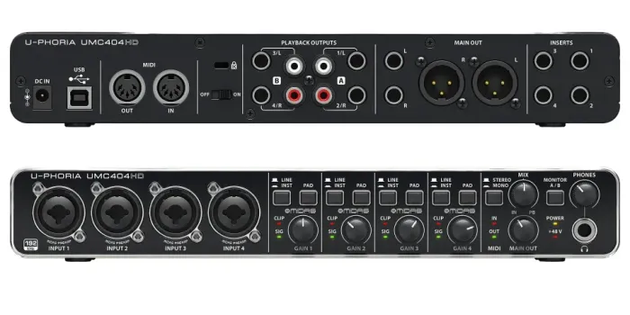 Placa de Áudio Behringer UMC404HD Interface de 4 canais 220V