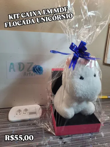 KITS CAIXA EM MDF + PELÚCIAS
