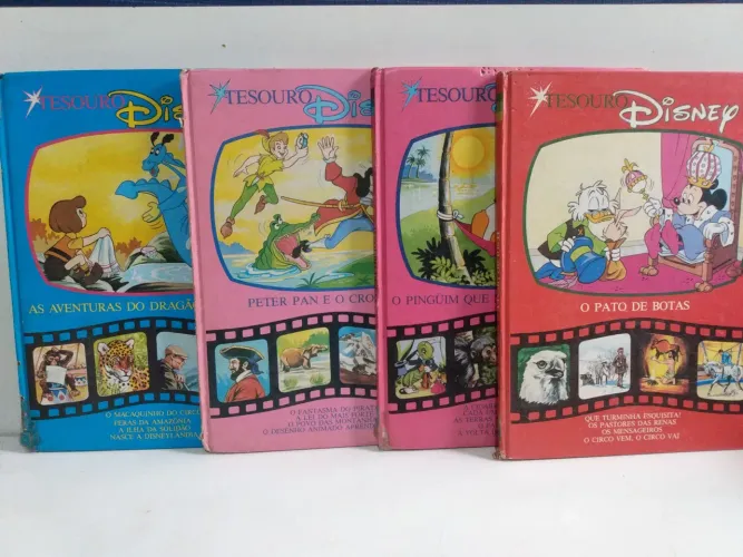 Tesouro Disney - Livros Infantis - 4 Livros Antigos da Disney 