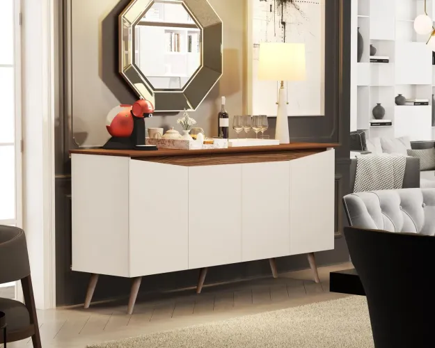 Buffet Aparador Encanto 4Pts Off White.Freijo Maria SR