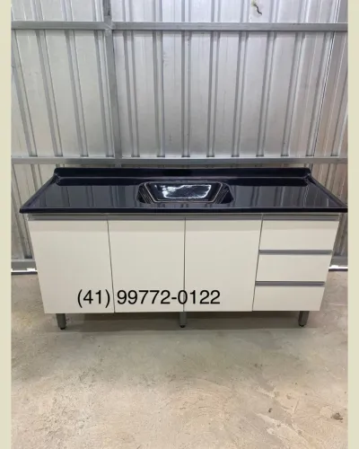Gabinete para Cozinha com cuba 1.60