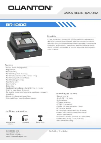 Registradora QUANTON BR 1010G