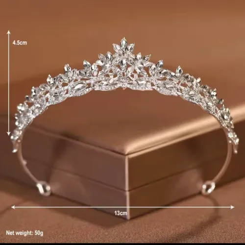 Coroa de casamento prateada