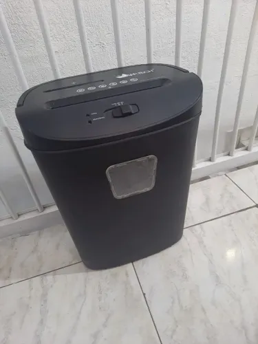 Fragmentadora picotadora de papel cartões CD 12 folhas com cesto