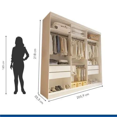 Closet casal sem portas