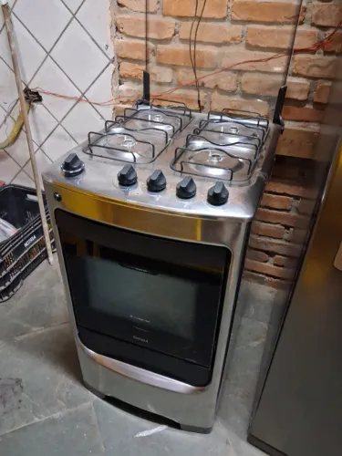 Fogão Consul Inox 4 bocas com acendimento automático