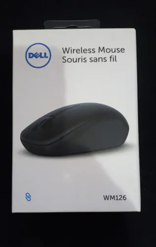 Mouse Sem Fio Dell, Wirelles, 1000 DPI, 3 Botões, Preto - WM126