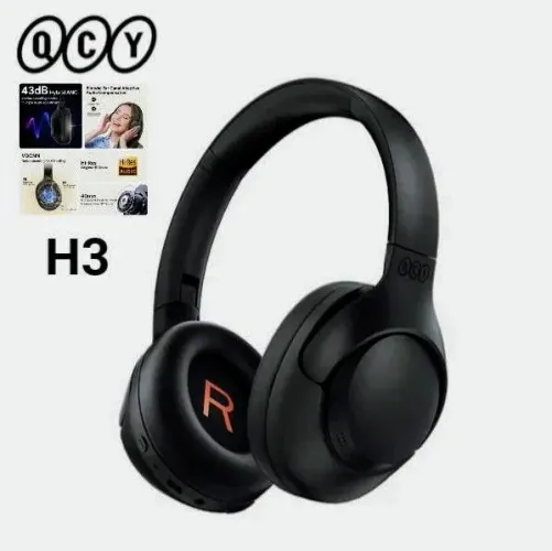 Fone de Ouvido QCY H3 Bluetooth 5.4 ANC (preto/novo)