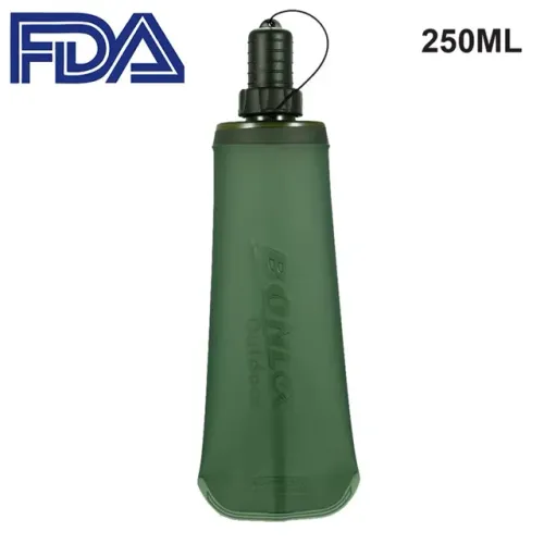Garrafa de água dobrável, ideal para esportes ao ar livre camping Caminhadas. 250ml