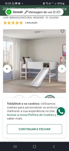 Cama infantil com escorregador e escada