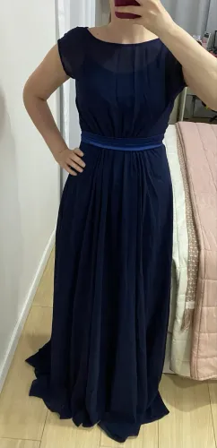 Vestido longo azul marinho formatura/casamento
