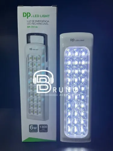 Lâmpada Luminária Emergência Recarregável 30 Leds 6w<br>