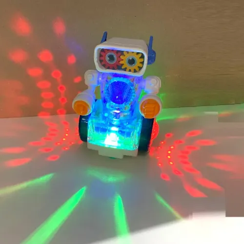Brinquedo Robô Elétrico com luzes LED e Engrenagens