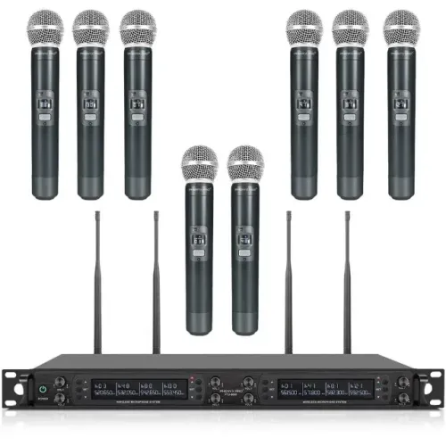 Sistema de Microfone Sem Fio PTU-6000-8H - Phenyx Pro | 8 Canais UHF Profissionais