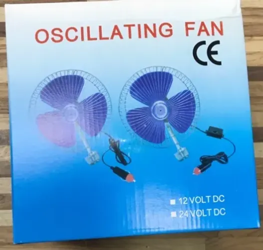 Ventilador Oscilante Automotivo 12v de 8" com Plug Acendendo 
