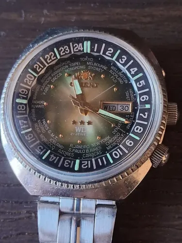Relógio Orient WD World Time Vintage