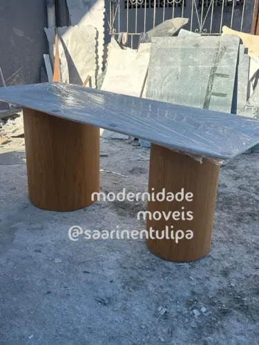 Base cone redonda Dupla freijó - 40cm e 30cm Cilindro