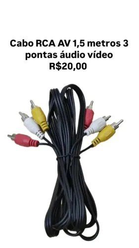 Cabo RCA, áudio e video, cabo auxiliar leiam a descrição