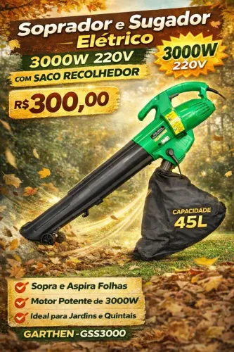 SOPRADOR E SUGADOR DE FOLHAS ELÉTRICO