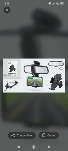 Suporte de celular veicular para retrovisor (rotação 360°) 